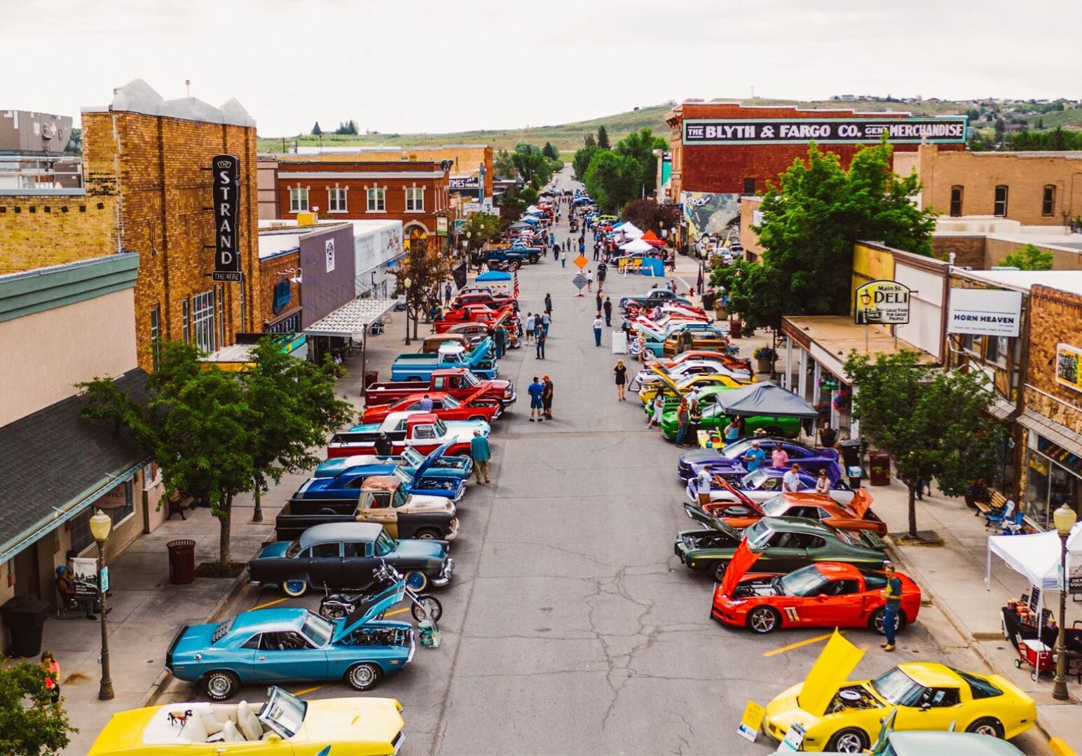 Downtown Evanston Wy, during the annual Car Show